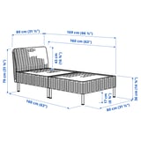VITTSKÄR Chaise longue modular, exterior/ratán de plástico gris oscuro
