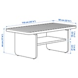 VITTSKÄR Conjunto de 3 plazas, exterior ratán de plástico en gris oscuro/Frösön/Duvholmen beige