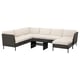Opción: VITTSKÄR Juego de 5 plazas, exterior, +chaise longue/ratán de plástico en gris oscuro Frösön/Duvholmen beige