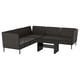 VITTSKÄR Sofá seccional 4 plazas, exterior, exterior/ratán de plástico gris oscuro