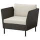VITTSKÄR Tumbona modular, ratán de plástico gris oscuro/Frösön/Duvholmen beige