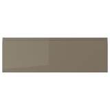 VOXTORP Frente de cajón, alto brillo marrón grisáceo oscuro, 30x10 "