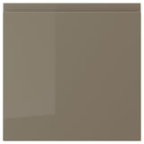 VOXTORP Frente de cajón, alto brillo marrón grisáceo oscuro, 15x15 "