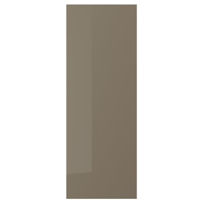 VOXTORP Panel lateral, alto brillo marrón grisáceo oscuro, 15x42 1/2 "