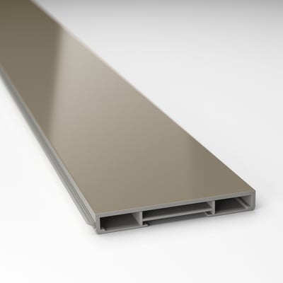 VOXTORP Plinto, alto brillo marrón grisáceo oscuro, 84x4 1/2 "