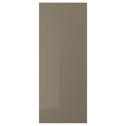 VOXTORP Puerta, alto brillo marrón grisáceo oscuro, 24x60 "