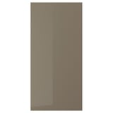 VOXTORP Puerta, alto brillo marrón grisáceo oscuro, 24x50 "