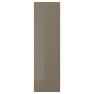 VOXTORP Puerta, alto brillo marrón grisáceo oscuro, 18x60 "