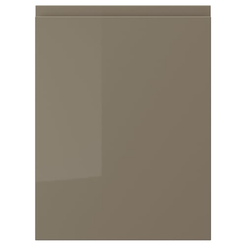 VOXTORP Puerta, alto brillo marrón grisáceo oscuro, 15x20 "