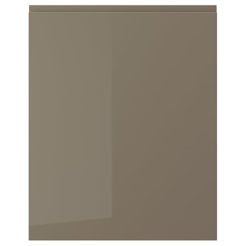 VOXTORP Puerta, alto brillo marrón grisáceo oscuro, 24x30 "