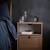 YTTERVÅG Mesita de noche, marrón grisáceo, 18 1/2x16 1/8 "