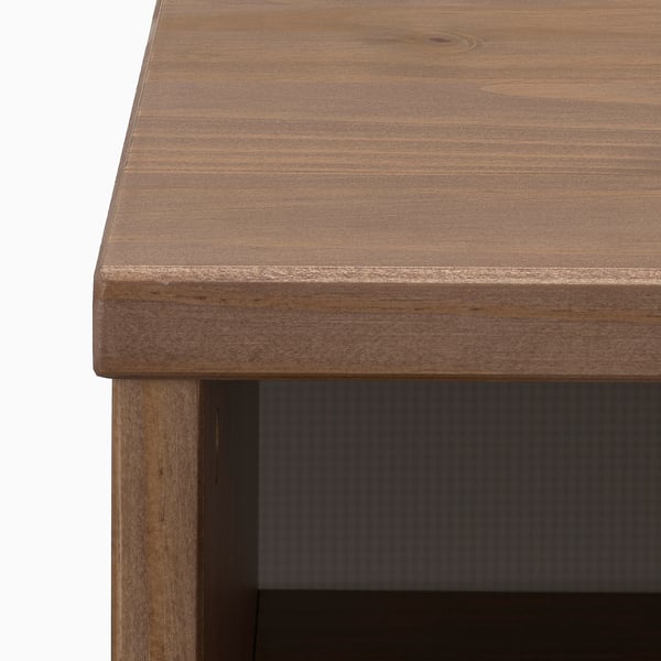 YTTERVÅG Mesita de noche, marrón grisáceo, 18 1/2x16 1/8 "